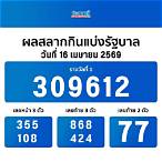 ตรวจผลหวยวันนี้